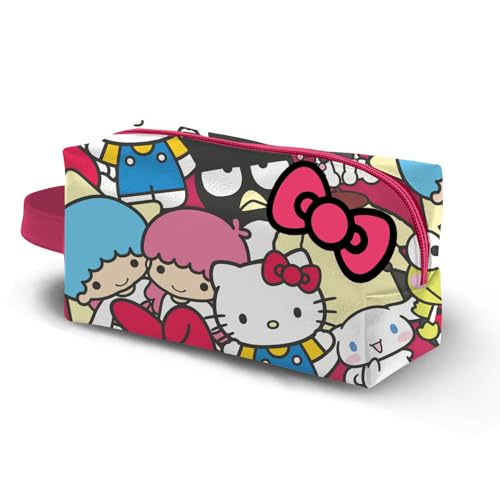 Sanrio Hello Kitty Friends-Borsa Da Toilette Da Viaggio Brick Plus, Multicolore, 27 X 13 Cm