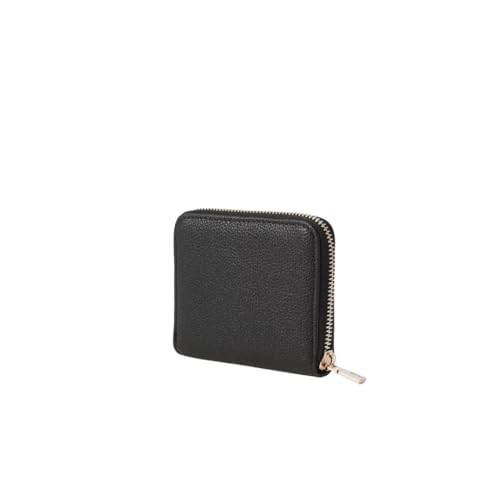 Guess Laurel Slg Small Zip Around Wallet S Black, Nero