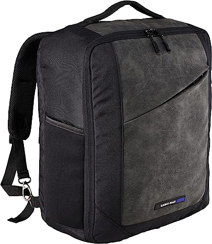 Cabin Max Manhattan 24L Wizz Air Zaino 40X30X20 Bagaglio A Mano Borsa Da Viaggio (Materiale Riciclato Nero, 40X30X20Cm)