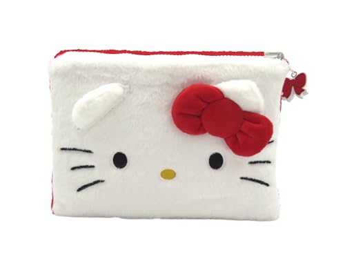 Cyp Brands Hello Kitty, Sanrio, Borsa Da Bagno, Peluche, Reversibile, Kuromi E Hello Kitty, Colore: Bianco E Nero, Prodotto Ufficiale, Bianco/Nero, Sa