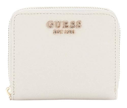 Guess Laurel Slg Small Zip Around Wallet S Ivory