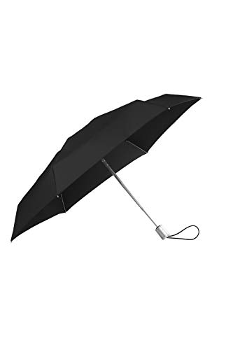 Samsonite Alu Drop S - 4 Section Auto Open Close Mini Ombrello Pieghevole, 21 Cm, Nero (Black)