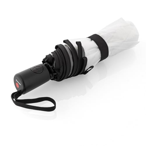 Knirps Ombrello A.200 Medio Duomatic, Nero Trasparente, Taglia Unica, Sleek
