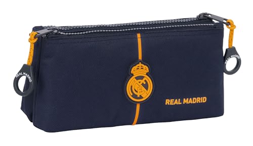 Real Madrid 2A Attrezzatura 24/25 - Beauty Case Scuola Per Bambini, Con Cerniera Semplice, Ideale Per Bambini Di Diverse Età, Comodo E Versatile, Qual