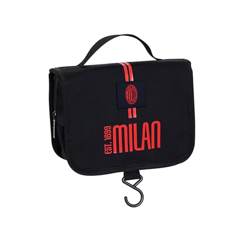 Milan Trousse Ragazzi Seven, Rosso Nero, Con Maniglia, Viaggio E Tempo Libero