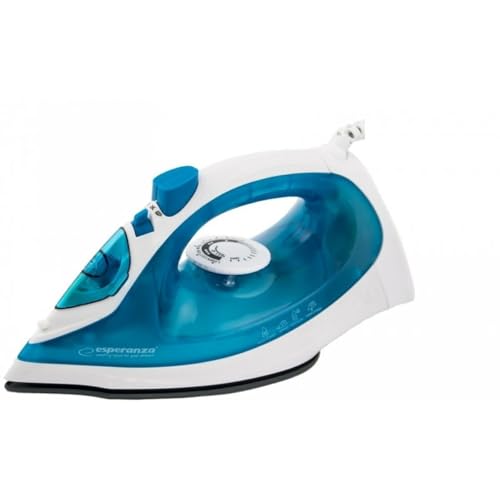 Esperanza Ehi002 Iron Steam Iron Ceramic Soleplate Blue White 2200 W