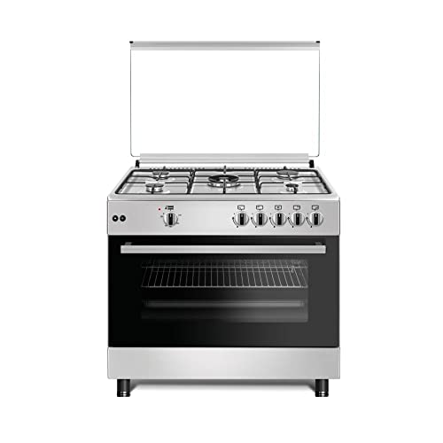 Cucina Cerere 90 Classe A: Forno A Gas Ventilato, 5 Bruciatori E Capacità 110 Lt - Acciaio Inox