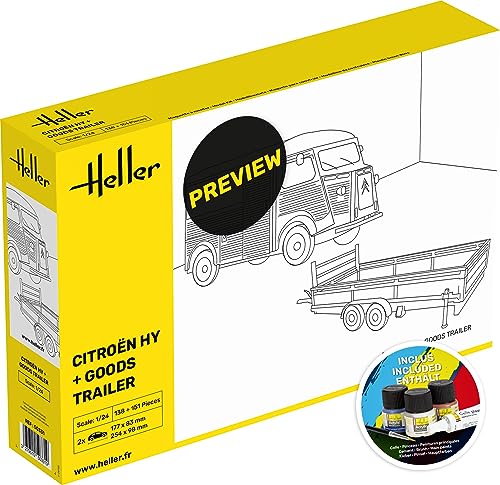 Heller 52331 Starter Kit Citroen Hy + Goods Trailer
