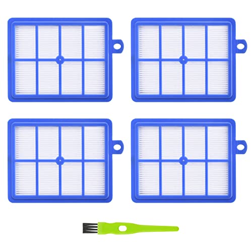 4 Filtri Hepa Di Ricambio Per Aeg Aef12, Aef13W, Afs1W Allergy Plus/Electrolux/Tornado/Volta,Hepa 13 Filtro Di Ricambio Per Aspirapolvere Philips Fc80