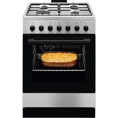Lkk620010X - Cucina A Gas, N° 4 Fuochi, Con Forno Elettrico, 60X60 Cm, Inox, Classe Energetica A