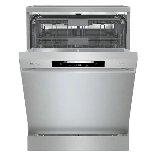 Hisense Hs643C90X Lavastoviglie Libera Installazione16 Coperti 6 Programmi 3 Cestelli Autodry Classe C Dual Display Silver 3 Bracci Programma Rapido