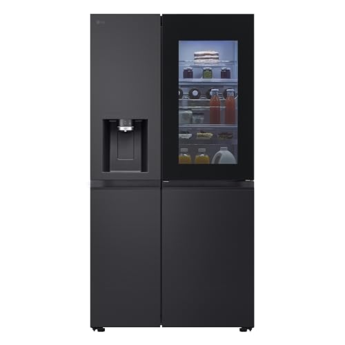 Lg Gsxe91Evad Frigorifero Americano Side By Side Instaview Door-In-Door, Classe D, 628 L, Wi-Fi, Frigorifero Con Dispenser Acqua Uvnano Senza Allaccio