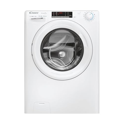 Candy Smart Pro Inverter Lavatrice Slim 7 Kg, Libera Installazione, Carica Frontale, Classe A-10%, 1300 Giri, 16 Programmi, 76 Db, Connessa, Cicli Rap