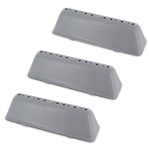 Dl-Pro 3 X Nervature Tamburo 18 X 5,5 X 5 Cm Per Bauknecht Whirlpool 480111104079 Per Indesit C00311134, Set Robusto Con 13 Fori, Grigio Per Lavatrice