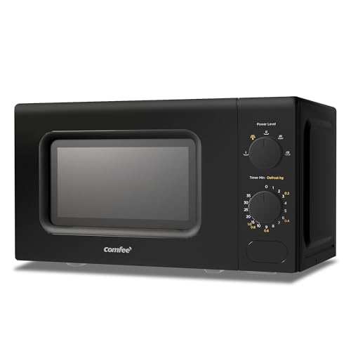 Comfee' Forno A Microonde Nero, 20 Litri, 700 W, 5 Livelli Di Potenza, Funzione Di Scongelamento Rapido, Timer Manuale, Design Compatto-Cm-M202Cc(Bk)