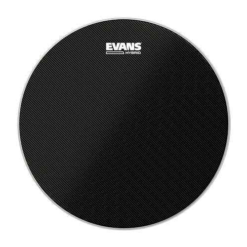 Evans Hybrid Black Marching Rullante Testa - Pelli Per Batteria Marching Band - 14 Pollici