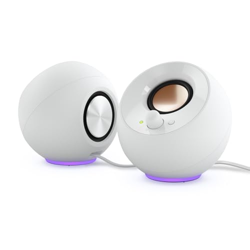 Creative Pebble Se - Altoparlante Pc Minimalista 2.0 Usb-C Alimentato Con Illuminazione Rgb, Ingresso Aux Da 3,5 Mm, Potenza Rms Fino A 4,4 W Per Comp