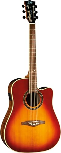 Eko Guitars - One D150Ce Vintage Burst Chitarra Acustica Elettrificata Ce Serie One, Amplificata Con Sistema Fishman Presys Ii, Fasce Fondo In Mogano,