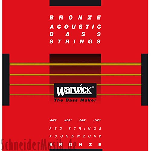 Warwick 35200 Red Strings Acoustic Bass (4-String) Bronze Roundwound, Medium Scale 32''