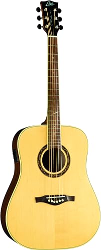Eko Guitars - One D150E Natural,Chitarra Acustica Elettrificata Dreadnought, Serie One,Amplificata Con Sistema Fishman Presys Ii, Fasce E Fondo Mogano