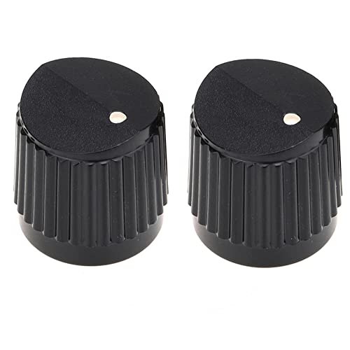 Musiclily Pro Raccordo Universale Dimensioni Inch/Metrica Plastica Manopole Bevel Top Knobs Per Chitarra O Basso Stile Steinberger, Nero (Set Di 2)