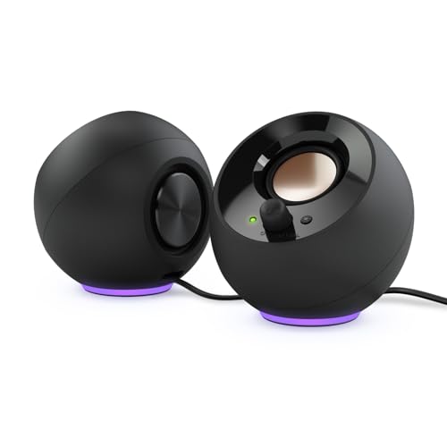 Creative Pebble Se - Altoparlante Pc Minimalista 2.0 Usb-C Alimentato Con Illuminazione Rgb, Ingresso Aux Da 3,5 Mm, Potenza Rms Fino A 4,4 W Per Comp