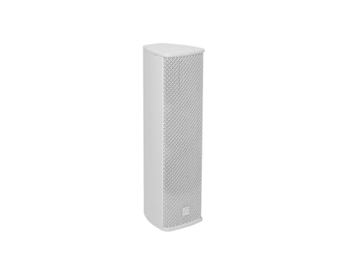 Omnitronic Odc-224T - Altoparlante A Colonna Per Esterni, Colore Bianco, Resistente Alle Intemperie, Con Alloggiamento In Alluminio (2 X 4), Con Suppo