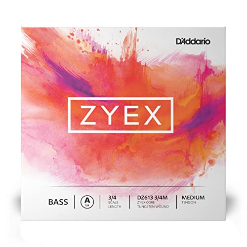 Corda Singola La D'Addario Zyex Per Contrabbasso, Scala 3/4, Tensione Media