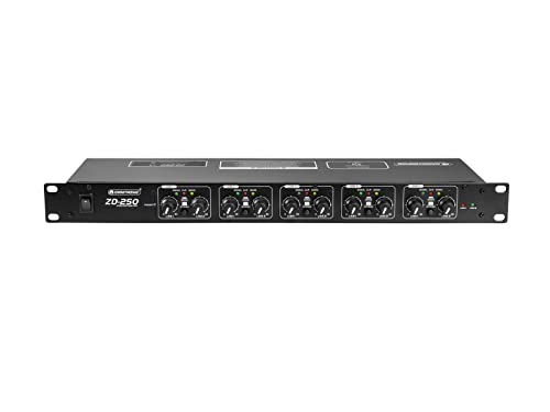 Omnitronic Distributore Zd-250B | Pratico Distributore Con 2 Ingressi E 5 Uscite