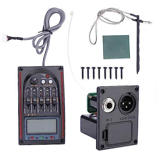 Bnineteenteam Preamplificatore Chitarra Acustica, Preamp Per Chitarra Acustica Pickup Per Chitarra Acustica Pickup Eq A 5 Bande Con Lcd
