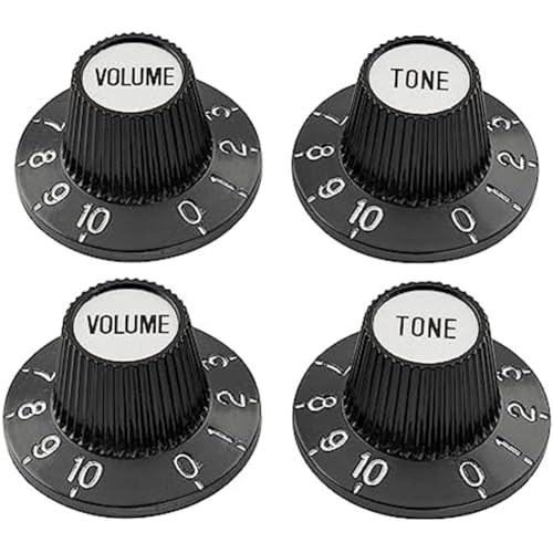 Joskeijky 4 Manopole Per Cappello Da Strega, Manopole Per Il Controllo Del Volume Del Tono, In Plastica, Accessori Per Strumenti Musicali Per Chitarra