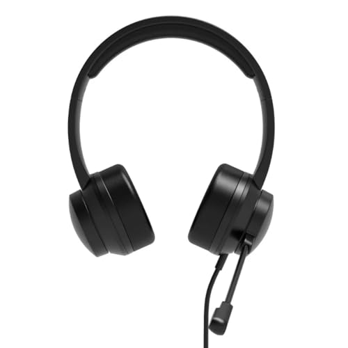 Port Connect - Cuffie Stereo Usb-A E Usb-C Con Microfono A Riduzione Del Rumore, Fascia Regolabile, Altoparlanti Imbottiti, Cuffie Professionali Per V