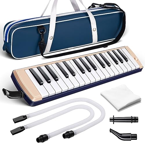Cahaya Melodica 32 Tasti Pianoforte A Bocca Con 4 Bocchini Pianola A Bocca Con Custodia Per Trasporto Strumento Musicale Giocattolo Per Principianti B