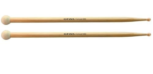 Gewa Mazza Combinata Testa Di Feltro 25 Mm/Testa Di Legno Hickory (Coppia)