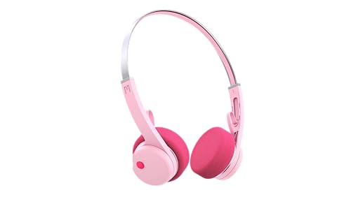 Mondo Freestyle On-Ear Cuffie, Bluetooth 5.3, Enc, Driver Da 36 Mm, Stile Retro Anni '80, Rosa