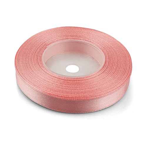 Netuno 1X Nastro Di Raso Corallo Pallido 25Mm X 32M Nastro Regalo Nastro Poliestere Satinato Rotolo Di Raso Per Decorazione Nozze Natale Pasqua Comple