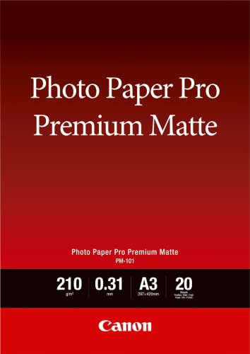 Canon Pm-101 Carta Fotografica Opaca Antiriflesso Formato A3 (20 Fogli)