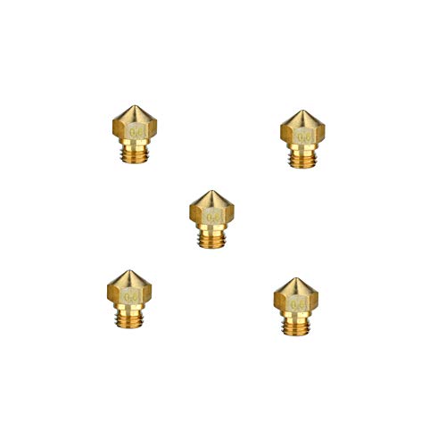 S Sienoc In Ottone Estrusore Ugello Stampa Testine Compatibile Per Stampanti 3D Makerbot Di M7 Mk10 1.75Mm (0.6Mm 5 Pezzi)