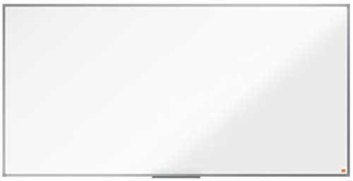 Nobo Lavagna Bianca Magnetica In Acciaio Laccato, 1800 X 900 Mm, Cornice In Alluminio, Sistema Di Montaggio Ad Angolo, Incl. Vaschetta Porta Accessori