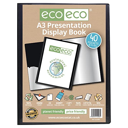 Eco-Eco A3 50% Riciclata 40 Taschino Colore Nero Presentazione Mostra Libro
