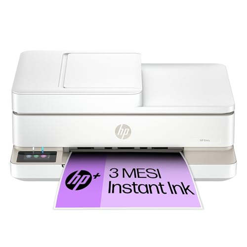 Hp Envy 6520E 714N9B, Stampante Multifunzione A Getto D'Inchiostro A4 A Colori, Stampa Fronte E Retro Automatica, Fino A 10 Ppm, Wi-Fi, Adf, Fax, 3 Me