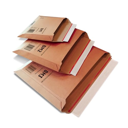 Blasetti - 25 Buste Per Spedizione E-Commerce Pack In Cartone Microonda - Formato: Bm3 28,5X40X6 Cm. 100% Riciclabili, Chiusura Adesiva E Sistema Di A