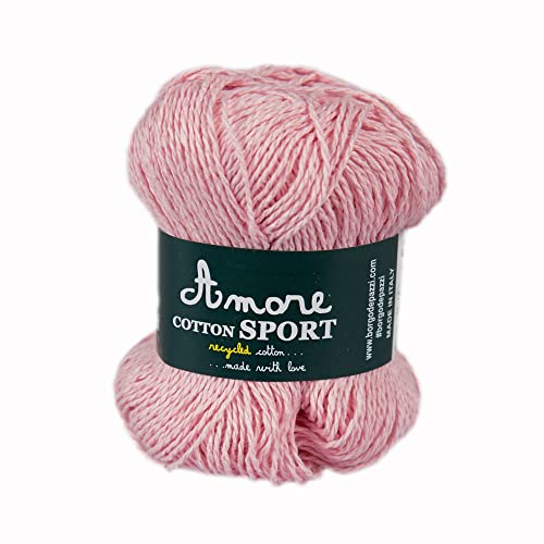 10 Gomitoli Cotone (Rosa Baby 11) Da 50G, Filati Cotone Per Uncinetto E Ferri, Per Maglieria Fai Da Te, Filato Per Uncinetto E Ferri Made In Italy, Bo