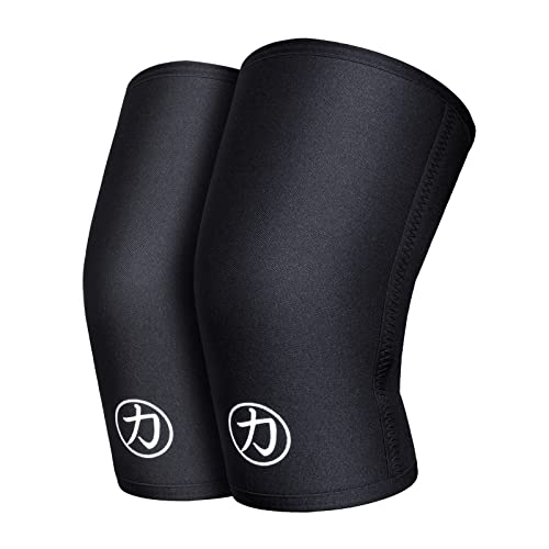 Strength Shop Ginocchiere Uomo E Donna In Neoprene 7 Mm, 1 Paio (M), Colore: Nero, Ginocchiere Palestra Ipf Approved Resistenti Agli Strappi, Ginocchi