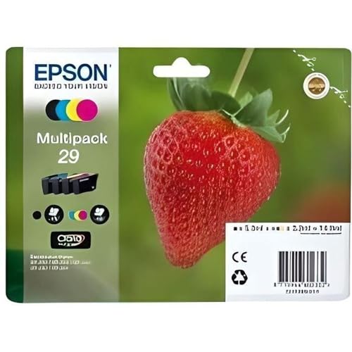 Epson Fragola Claria Home Serie 29, Cartucce Per Stampante Getto D'Inchiostro, Multipack 4 Colori, Nero, Ciano, Magenta, Giallo, Formato Standard, Sta