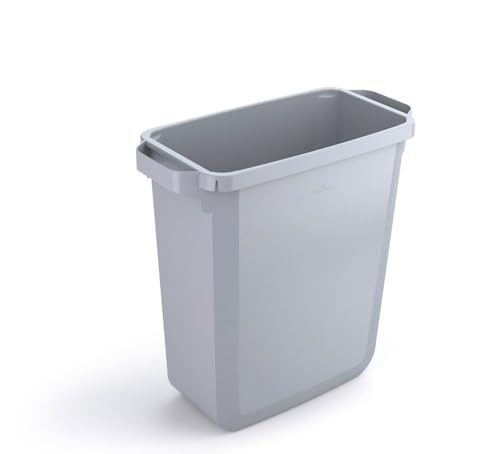 Durable 1800496050 Durabin 60 Bidone Rettangolare Con Maniglie, Stoccaggio Rifiuti, 60 Litri, 590 X 282 X 600 Mm, Grigio