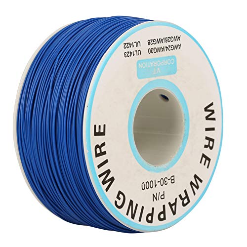 Cavo Elettrico 30 Awg, 200 Metri Cavo Colorato Cavo Flessibile Silicone Calibro 0,25 Mm Rame Stagnato Resistenza Dei Cavi Isolati 300V, Blu