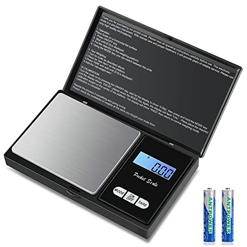 Bilancia Di Precisione 500G/0.01G Portatile Bilance Per Gioielli(7 Unità),Bilancia Digitale Con Display Lcd Retroilluminato【Funzione Tara】,Per Cucina/