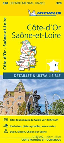 Côte-D'Or, Saône-Et-Loire: Carte Routière Et Touristique: 320-4
