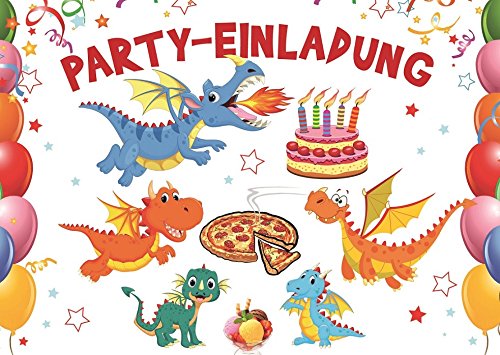10 Set Di Divertente Dragons Di Biglietti D' Invito Compleanno Per Bambini (10863)/Compleanno Inviti Ragazzi Ragazze Bambini Von Edition Colibri – Inv